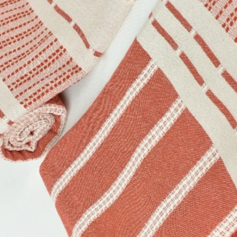 S X S W Desert Red Towel Blanket FLiPSiDE Threads Organic Cotton